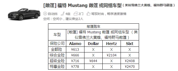 在美國(guó)租車多少錢一天